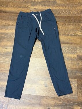 Vuori Ripstop Climber Pants V412 Mens Medium Blue Stretch Pockets Drawstring
